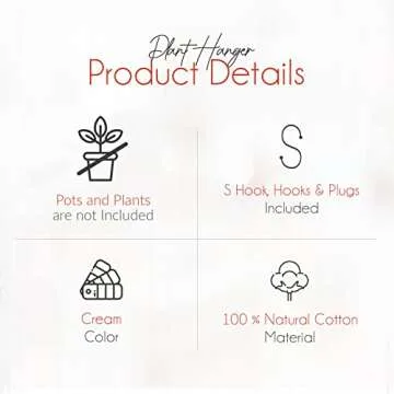 Macrame Plant Hangers 6 Pack Stylish Indoor Planters