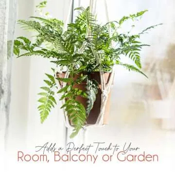 Macrame Plant Hangers 6 Pack Stylish Indoor Planters