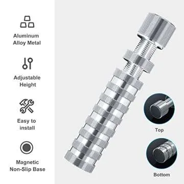 GPU Support Bracket, 2.75-4.52Inch GPU Sag Bracket with Non-Slip Sheet, GPU Holder for Prevent Graphics Card Sag (Silver)