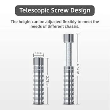 GPU Support Bracket, 2.75-4.52Inch GPU Sag Bracket with Non-Slip Sheet, GPU Holder for Prevent Graphics Card Sag (Silver)