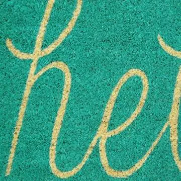 DII Hello Coir Fiber Doormat Non-Slip for All Entryways