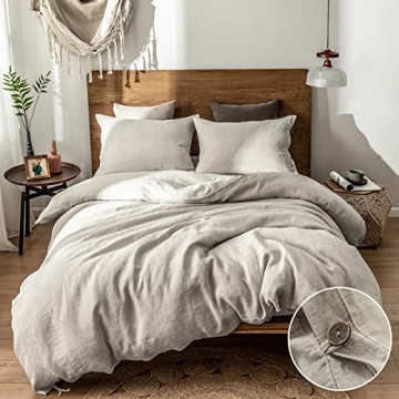 Simple&Opulence Linen Duvet Cover Set - Luxurious and Breathable Linen