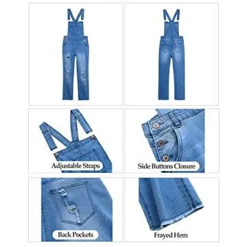 Shop Stylish Luvamia Women's Denim Bib Overalls for Casual Looks