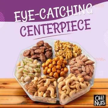 Nuts Gift Basket 7 Variety Roasted Salted Nuts Holiday Gift Basket - 1.8 LB Prime Gourmet Assortment...