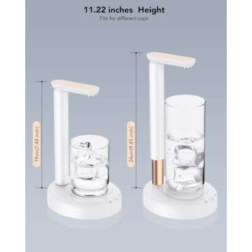SPOVEN Adjustable 5 Gallon Water Dispenser Pump for Home