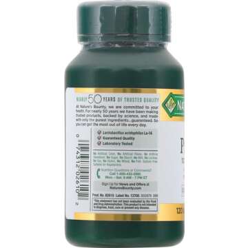 Nature's Bounty Acidophilus Probiotic, Daily Probiotic Supplement, Supports Digestive Health, 1 Pack, 120 Tablets