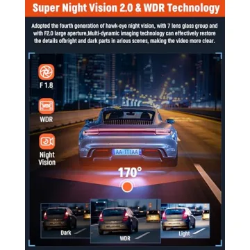 4K Full HD Triple Dash Camera for Cars