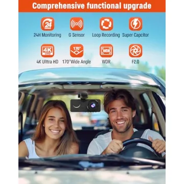 4K Full HD Triple Dash Camera for Cars