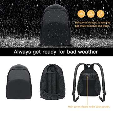 MOSISO Camera Bag Sling Backpack, DSLR/SLR/Mirrorless Photography Waterproof Camera Case Crossbody Shoulder Bag with Tripod Holder&Rain Cover&Shoulder Straps Compatible with Canon/Nikon/Sony, Black