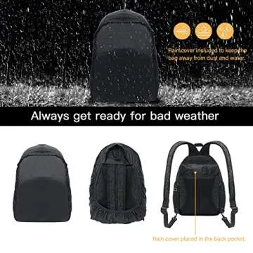 MOSISO Camera Bag Sling Backpack, DSLR/SLR/Mirrorless Photography Waterproof Camera Case Crossbody Shoulder Bag with Tripod Holder&Rain Cover&Shoulder Straps Compatible with Canon/Nikon/Sony, Black