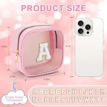 YOOLIFE Mini Initial Makeup Bag | Stylish Travel Toiletry Bag