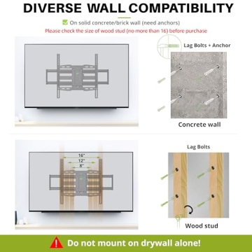 USX Mount Full Motion TV Wall Mount for 37-86 Inch TVs