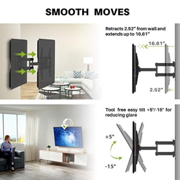 USX Mount Full Motion TV Wall Mount for 37-86 Inch TVs