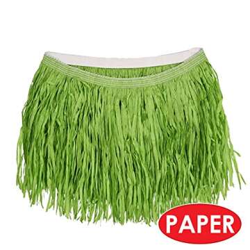 Adult Mini Green Hula Skirt