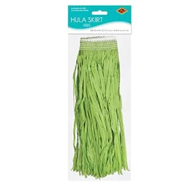 Vibrant Adult Mini Green Hula Skirt for Themed Parties