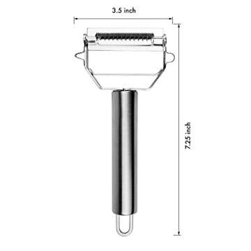Dual Julienne & Vegetable Peeler with Cleaning Brush