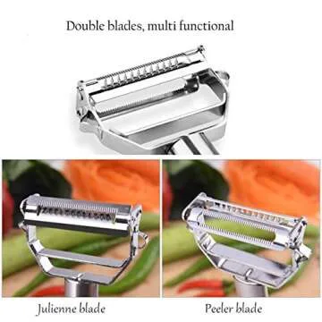 Dual Julienne & Vegetable Peeler with Cleaning Brush
