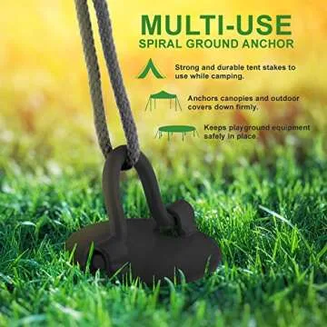 7Penn Spiral Ground Anchors Heavy Duty 10 Inch Stakes