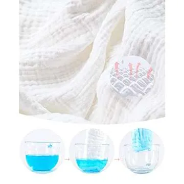 Buy Konssy 6 Pack Muslin Baby Burp Cloths - Soft and Absorbent