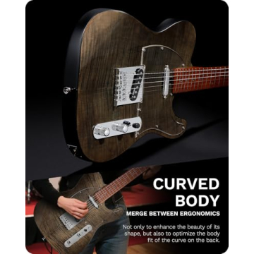 Leo Jaymz TL Electric Guitar - Flame Maple Top for Beginners