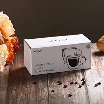 Double Wall Insulated Espresso Cups Set Microwave Safe