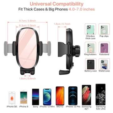 Miracase Universal Cup Phone Holder for Car, [Upgraded Version] Adjustable Long Neck Car Cup Holder Phone Mount Cradle Friendly Compatible with iPhone Samsung Google and All Smartphones, Pink