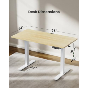 Marsail Electric Standing Desk for Home Office Adjustable