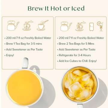 VAHDAM, Turmeric Ginger Herbal Tea Bags (100 Pyramid Tea Bags) Caffeine Free, Non GMO, Gluten Free | 100% Pure Herbal Blend - Savory & Spicy | Plant-Based Tea Bags | Resealable Ziplock Pouch