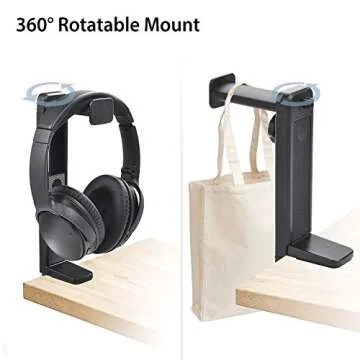 NEETTO HS906 Headphone Stand & Hanger - Adjustable, 2-in-1