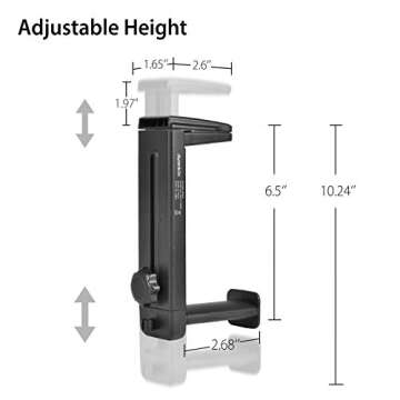 NEETTO HS906 Headphone Stand & Hanger - Adjustable, 2-in-1