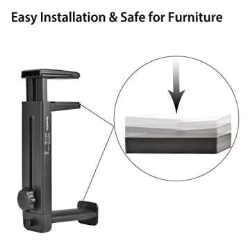 NEETTO HS906 Headphone Stand & Hanger - Adjustable, 2-in-1