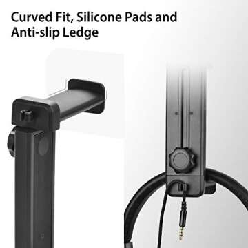 NEETTO HS906 Headphone Stand & Hanger - Adjustable, 2-in-1