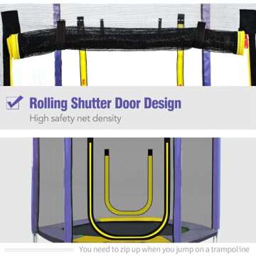 Merax 7FT Kids Trampoline with Slide and Enclosure Net