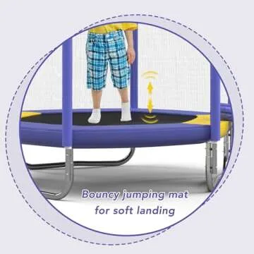 Merax 7FT Kids Trampoline with Slide and Enclosure Net