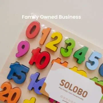 Solobo Wooden Numbers Puzzle - Chunky Numbers 0-20, Learning Toy for Toddlers, Perfect Kindergarten Puzzle, Educational Kids Puzzles, Toddler Wooden Puzzles, Best Number Toys, Montessori Education