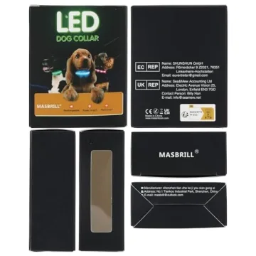 Rechargeable LED Light Up Dog Collar for Night Safety