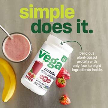 Vega Simple Protein Powder - Vegan, Gluten Free, Delicious Vanilla