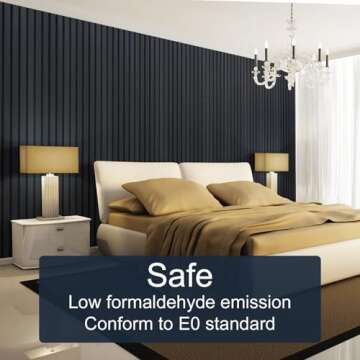 NeatiEase Wood Slat Wall Panels, Stylish & Soundproof
