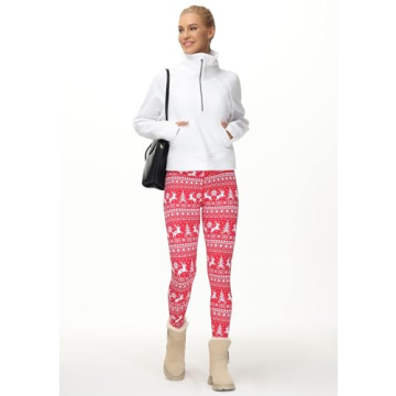 THE GYM PEOPLE Women's Half Zip Pullover Sweatshirt Fleece Stand Collar Crop Sweatshirt with Pockets Thumb Hole White