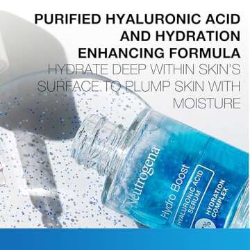 Neutrogena Hydro Boost Hyaluronic Acid Serum For Face, Lightweight Daily Hydrating Serum To Revive D...
