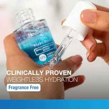 Neutrogena Hydro Boost Hyaluronic Acid Serum For Face, Lightweight Daily Hydrating Serum To Revive Dry Skin, Oil-Free, Non-Comedogenic, Fragrance Free, 1 oz