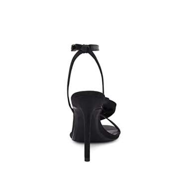 Womens Open Toe Heeled Sandals Flower Ankle Buckle Strap Stiletto High Heels Comfort Slingback Summer Dress Shoes