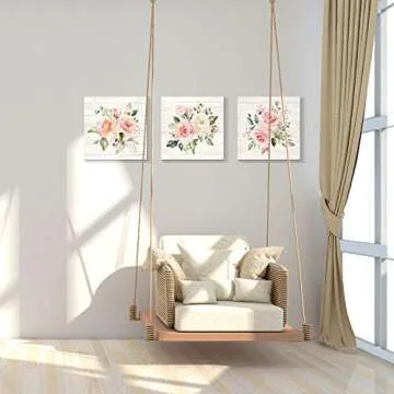 Elegant Pink Floral Canvas Art for Home Decoration