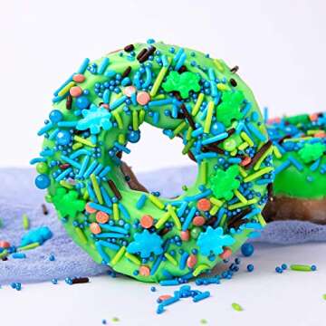 Sweets Indeed - Holiday Sprinkle Mix - Christmas Sprinkles for Baking - Holiday Cupcake and Cake Topper - Gingerbread Houses - Cake Decorating (Dinosaur)