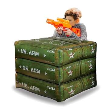 NINOSTAR Army Boxes Combat Battlefield Inflatables, Compatible with Laser tag, Water Gun, Dart Gun, ...
