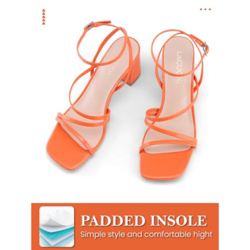 LACUONE Strappy Heels for Comfortable Stylish Wear