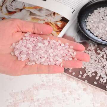 Anjiucc Rose Quartz Tumbled Chips for Crafts and Healing
