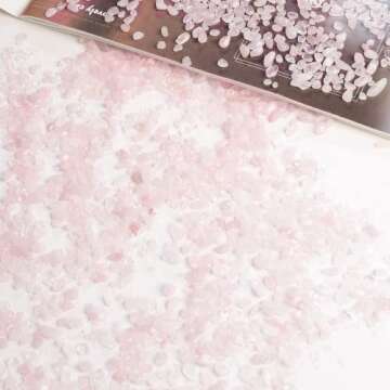 Anjiucc Rose Quartz Tumbled Chips for Crafts and Healing