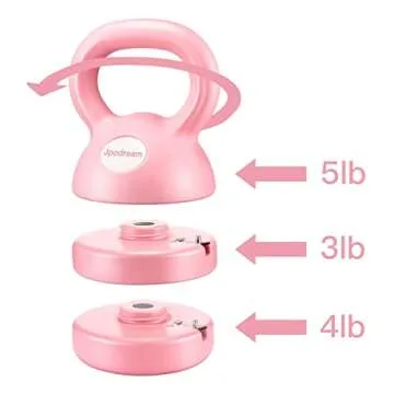 Versatile Adjustable Kettlebell for Home Workouts 5-12lbs