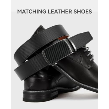 Customizable CHAOREN Mens Leather Ratchet Belt